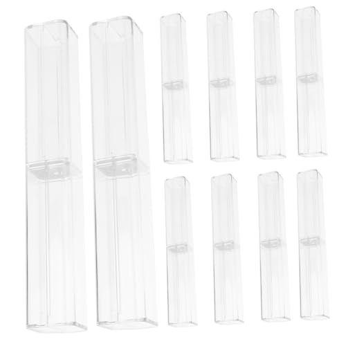 SHINEOFI 10 Stück Bleistift-Display-Box farbig stiftebox federmäppchen für die Schule Pin-Box stifte Box Stifteetuis mit großem Fassungsvermögen Studenten-Bleistift-Organizer Plastik von SHINEOFI