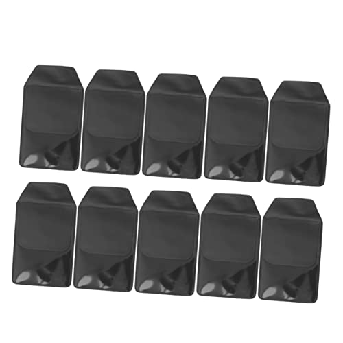 SHINEOFI 10 Stück PVC Stiftenschützer wasserdichte Trapezförmige Stiftetasche Praktische Fülltasche Auslaufsicherer Stiftprotektor Schwarz von SHINEOFI
