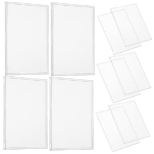 SHINEOFI 10 Stück Teiliges Acryl Kartenetui Transparent Wiederverwendbarer Harter Kartenschutz Stabile Schutzhülle für Sammelkarten Spielkarten Aufbewahrung Kratzfest und Langlebig von SHINEOFI