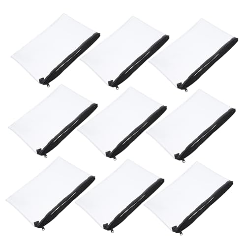 SHINEOFI 10 Stück Teiliges Transparentes PVC Federmäppchen mit Reißverschluss Kleine Multifunktionale Stifttasche für Schule Prüfungen Kosmetik und Reise Leicht und Tragbar für Schüler und von SHINEOFI