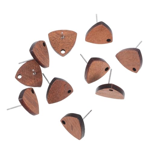 SHINEOFI 10stücke Holzohrstecker Dreieck Für Damen Frauen Mädchen Diy Schmuck Rohlinge Handpolierte Oberfläche Leichtgewichtig Täglicher Gebrauch Geometrische Optik Nachhaltiges Design von SHINEOFI