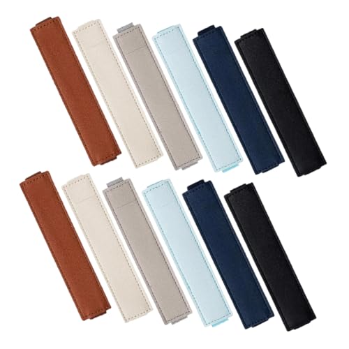 SHINEOFI 12 Stück Teiliges Verstellbares Stifttaschen mit Elastischem Band Kleiner Pen Sleeve aus Weichem Material Passend für Notizbücher Planer und Journale Tragbarer Schutz für Stifte von SHINEOFI