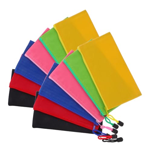 SHINEOFI 12stücke Federmäppchen Mit Reißverschluss Aus Oxford-Stoff Kosmetiktasche Für Schreibwaren-Organizer Tragbare Tasche Für Studenten Bürobedarf Und Reisezubehör von SHINEOFI