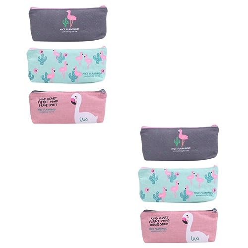 SHINEOFI 2 Sätze Federmäppchen Aus Segeltuch Tasche Funktional Fall Federmäppchen Klein Bleistift Stoff 3 Stücke * 2 von SHINEOFI