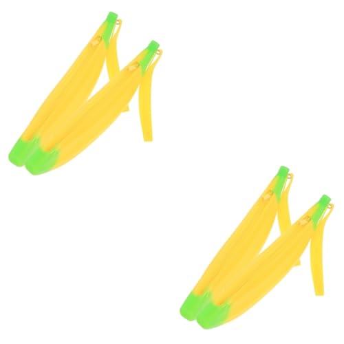 SHINEOFI 2 Sätze Silikon-Bananen-federmäppchen Geldbörse Besonders Federmäppchen Mit Reißverschluss Swift- Obst Bananenstift Beige Multi Kieselgel 2 Stück * 2 von SHINEOFI