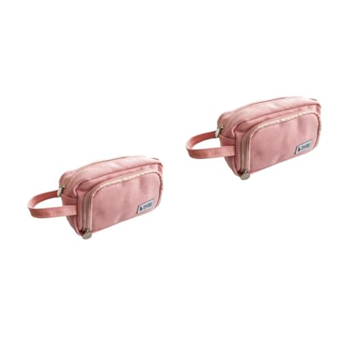 SHINEOFI 2 Stck. Bag Robustes Federmäppchen Canvas Großes Doppeltes Design für Lehrer zur Aufbewahrung von Schreibwaren Langlebig und Praktisch für Täglichen Gebrauch von SHINEOFI