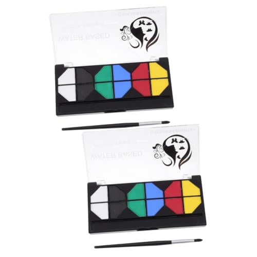 SHINEOFI 2 Stck. wasserlösliche Gesichtsfarbe sanfte Gesichtsfarbe Gesichtsbemalungsset Schönheit malen Halloween Party malen Schminkwerkzeug Maskerade-Pigment Glycerin von SHINEOFI