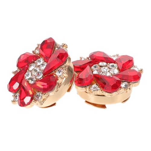 SHINEOFI 2 Stück Abnehmbare Strass Knopfüberzüge aus Metall Eleganter Schmuck für Damen Blusen Modische Manschettenknopf-accessoires Vielseitig für Hemden und DIY Kleidungsdekoration von SHINEOFI
