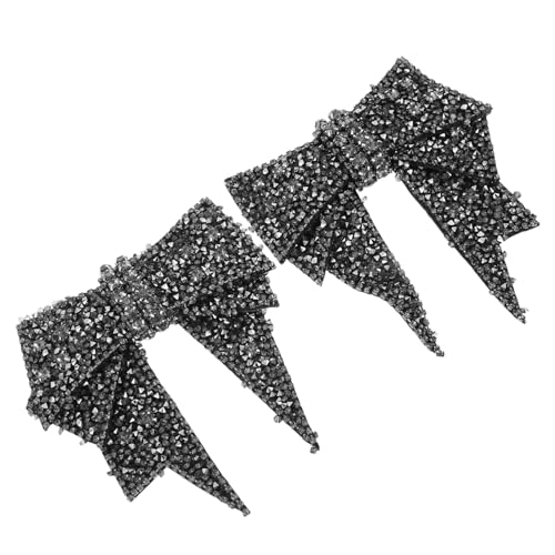 SHINEOFI 2stücke Schuhanhänger Mit Schleife Und Strass Für Damenschuhe Abnehmbare Schuhclips Mit Schleifenknoten Als Schuhverzierung Für High Heels Und Flache Schuhe Diy Schuhschmuck von SHINEOFI