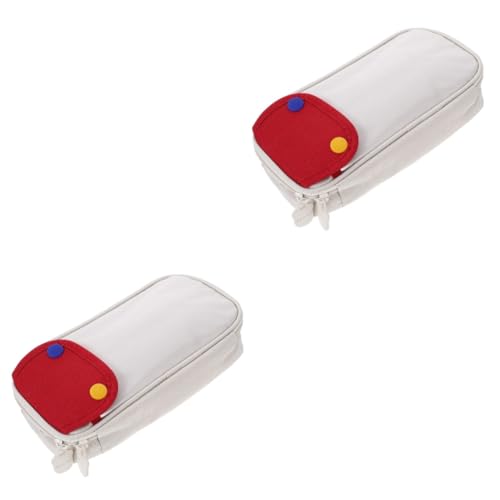 SHINEOFI 2 Stück Mäppchen groß Kapazität Bleistift Fall ästhetisch aufbewahrungssack Storage Pockets reißverschluß radiergummi mitgebsel Aufbewahrungstasche für Stifte Stiftbeutel Segeltuch von SHINEOFI