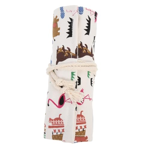 SHINEOFI 2 Stück Rolle Roll Feder Mäppchen Bleistift-aufbewahrungs-Organizer Rollende Bleistifttasche Stift-Organizer-etui Rollstifthalter Farbiges Federmäppchen Segeltuch von SHINEOFI