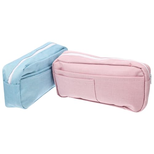SHINEOFI 2 Stück Teiliges Federmäppchen Pastellfarben Große Kapazität Leichtes Schreibwaren etui Stiftetui für Schule Büro und Zuhause von SHINEOFI