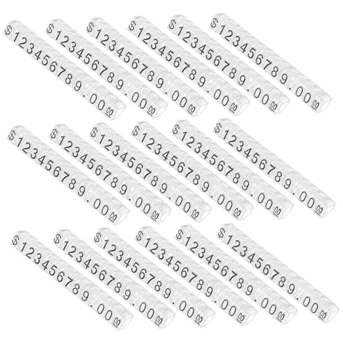 SHINEOFI 20 Stück Kleine Transparente Preisdisplay-blöcke für Schmuck und Uhren Verstellbare Preisschilder für Ladenkassen Stabile und Platzsparende Retail-preisschilder für Verkaufsstände von SHINEOFI