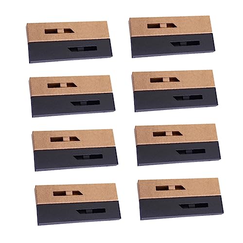 SHINEOFI 20 Stück Teiliges Rechteckige Stifteschachteln aus Papier Praktische Stiftaufbewahrung Leicht Robust und Schützend für Schreibtisch und Rucksack Schwarz und Naturfarben mit von SHINEOFI
