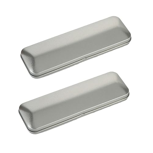 SHINEOFI 2stücke Blech Bleistiftbox Mit Deckel Für Stifte Und Utensilien Tragbare Stifte-Organizer Für Haushalt Schule Und Büro Robust Und Langlebig von SHINEOFI