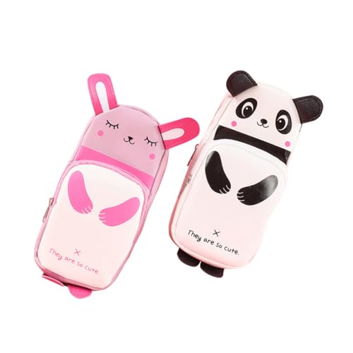 SHINEOFI 2pcs Panda Stift Taschen Bleistift Fall Beutel Für Mädchen Entzückende Schreibwaren Taschen von SHINEOFI