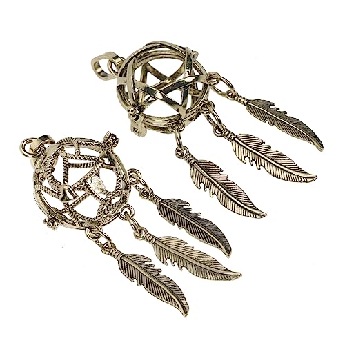 SHINEOFI 2st Aromatherapie-behälter -anhänger Armbänder Schmuckmaterial Herzanhänger Halskette Parfümbehälter Zubehör Schmuckanhänger Selber Machen Reize Massenzauber Legierung von SHINEOFI