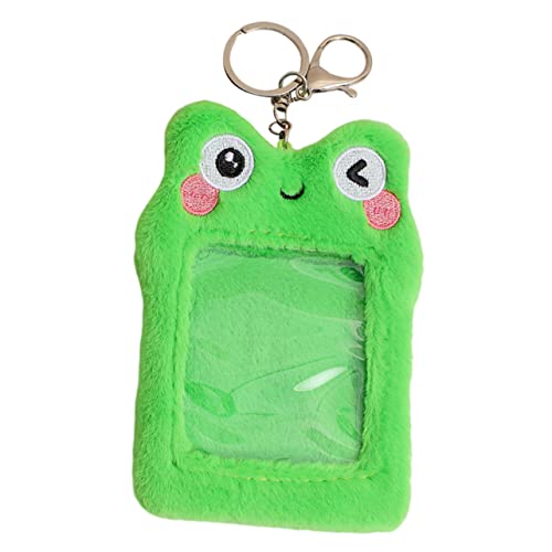 SHINEOFI 2stücke Cartoon Frog Id Card Holder Weiches Transparente Kartenetui Für Schüler Lehrer Und Büroangestellte Sichtbare Kartenhülle Für Ausweise Und Spielkarten Grüner Frosch von SHINEOFI