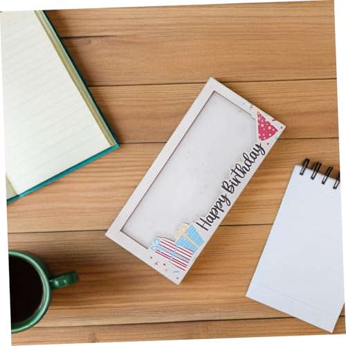 SHINEOFI 3 Stück Geburtstags Holz Geldgeschenkhalter Kartenbox Robustes DIY Portemonnaie Vielseitig für Bargeld Visitenkarten Fotos Personalisierbar Besonderes von SHINEOFI