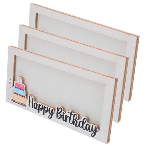 SHINEOFI 3 Stück Geburtstagsklammer für Geburtstagsholz Geburtstagsgeldhalter für Bargeld ID -Halter -Brieftasche Holzkartenhalter Überraschungsgeld anwesend Holzhalter von SHINEOFI