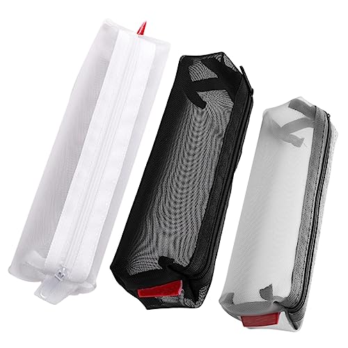 SHINEOFI 3pcs Schreibwaren Tasche Stifte Lagerung Tasche Solide Bleistift Mesh Tasche Für Studenten SHINEOFI 3pcs Schreibwaren Tasche Stifte Lagerung Tasche Solide Bleistift Mesh Tasche Für Studenten von SHINEOFI