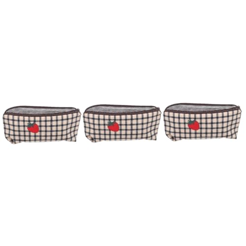 SHINEOFI 3 Stück federmäppchen Kosmetiktasche rechenmäppchen Pencil Bag Pencil Pouch Federtasche mit großem Fassungsvermögen Hallo Make -up -Bürstenbeutel Kleiner Bleistiftkoffer Polyester von SHINEOFI