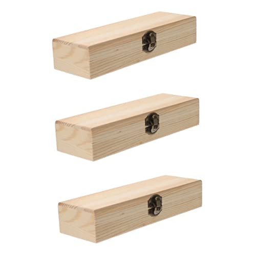 SHINEOFI 3Er-Box Handform für Kinder Storage Boxes aufbwahrungs-Box Bleistift-Organizer-Etui Federmäppchen mit großem Fassungsvermögen Schreibtisch-Organizer Federmäppchen aus Holz von SHINEOFI