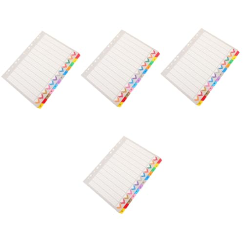 SHINEOFI 4 Sätze Index-loseblattbuch Anmerkung Notizbücher Ring Schublade Ordner Trenner Ordnertrenner Notizbuch-indexteiler Index Klassifizierter Etiketten Papier Und Haustier 12 Blatt * 4 SHINEOFI 4 Sätze Index-loseblattbuch Anmerkung Notizbücher Ring Schublade Ordner Trenner Ordnertrenner Notizbuch-indexteiler Index Klassifizierter Etiketten Papier Und Haustier 12 Blatt * 4 von SHINEOFI