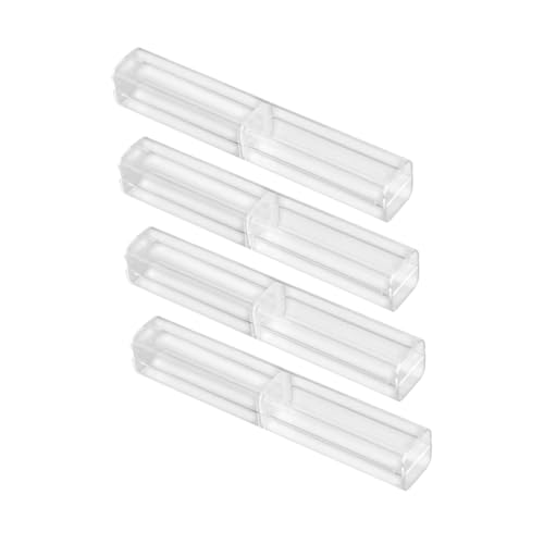 SHINEOFI 4 Stück Boxen Transparent Federmäppchen Bleistiftboxen Stiftboxen Leer Leer Federmäppchen Stiftbehälter Stifthalter Stiftetui Kugelschreiberboxen Stiftvitrine Federmäppchen von SHINEOFI