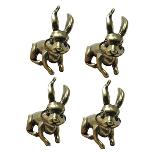 SHINEOFI 4 Stücke Messing Keychain Charme Decor Vintage Stil Schlüsselring Hängen Ornament von SHINEOFI