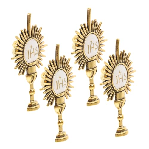 SHINEOFI 4stücke Anstecknadel Für Heiligen Kelch Für Rucksäcke Mützen Schals Brustnadeln Religiöse Anstecknadeln Zur Erstkommunion Katholische Anstecknadeln von SHINEOFI