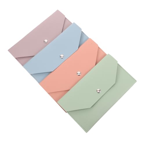 SHINEOFI 4 Stück Teiliges PU Kartenetui Minimalistischer Geldumschlag Organizer Schlanker Kartenhalter und Bargeldbeutel Vielseitig für Damen und Herren Business und Freizeit Kompakt und von SHINEOFI