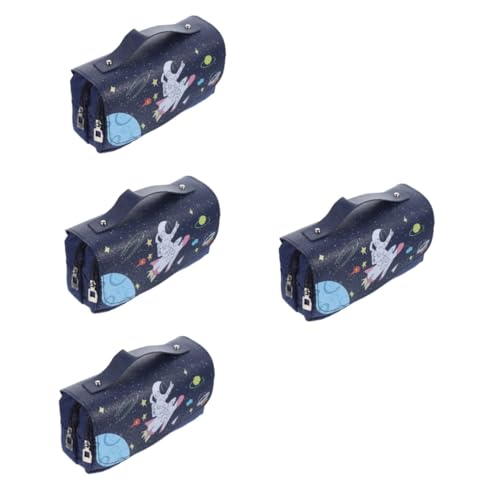 SHINEOFI 4 Stück schüleretui schreibwaren Organizer kalemlik Bleistift Federmäppchen mit großem Fassungsvermögen Federmäppchen für den Haushalt Stift-Aufbewahrungstasche für den Haushalt Pu von SHINEOFI