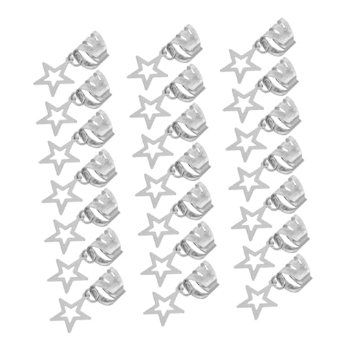 SHINEOFI 40stücke Haar-ringe in Sternform Für Frauen Verstellbare Haarspangen Mit Hohlen Sternanhängern Dekoratives Flechtzubehör Für Hochzeiten Festivals Und Alltag von SHINEOFI
