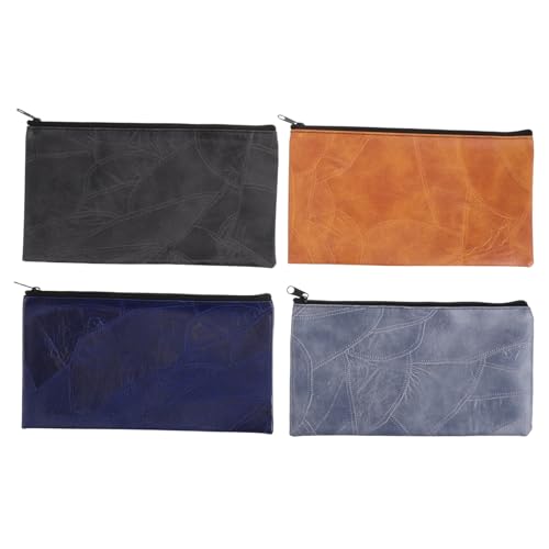 SHINEOFI 4stücke Kosmetiktasche Aus Pu-Material Mit Reißverschluss Geldbörse Mit Reißverschluss Für Damen Münzbeutel Mit Geldbeutel Für Bargeld Rechnungen Kosmetika Und Weitere用途 von SHINEOFI