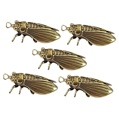SHINEOFI 5 Stück Anhänger Kreative Schlüsselanhänger Zikade Schlüsseldekoration Feng Shui Schlüsselanhänger Vintage-Schlüsselanhänger Autoschlüsselhalter Zikade Schlüsselanhänger von SHINEOFI