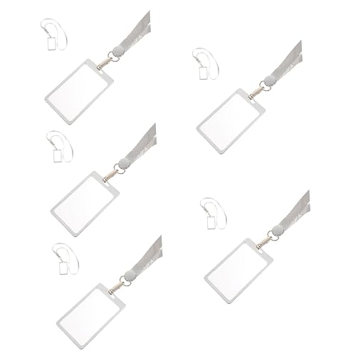 SHINEOFI 5 Stück Aufbewahrungshüllen für Karten kreditkartenhalter Credit Card Holder werdegang transparent Ärmel Abzeichenabdeckung durchsichtige Kartenabdeckung Aluminiumlegierung Silver von SHINEOFI