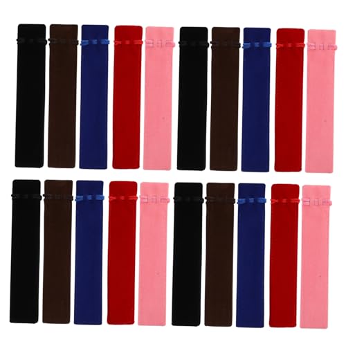 SHINEOFI 50 Stück Fleece -Stiftbeutel Kunststiftfall Stifttransportfall Kawaii-Briefpapier-Bleistifttasche Stiftetui für Damen Schreibbeutel stellvertretender Stiftbeutel Flanell von SHINEOFI