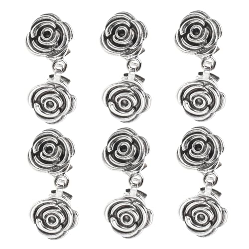 SHINEOFI 6 Stück Retro Sweater Clips für Damen Vintage Cardigan und Schal Clips Stilvolle Kleidungshalter für Strickjacken Umhänge und Capes Robust und Stilvoll von SHINEOFI