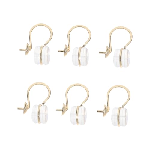 SHINEOFI 6 Stücke Ohrring Clips Silikon Ohrringbasis Für Selbstgemacht Ohrschmuck Nicht Durchbohrt Hypoallergen Praktische Ohrclips Für Frauen Sicher Und Angenehm von SHINEOFI