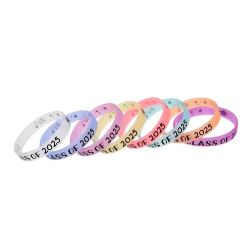 SHINEOFI 8 Stück Nachtleuchtende Silikon Armbänder für Graduierung Klasse Party für Absolventen und Feiern Bequeme und Stilvolle Armbänder von SHINEOFI