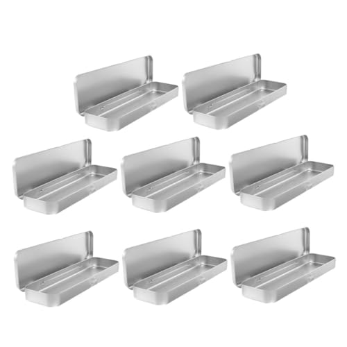 SHINEOFI 8 Stück Rechteckige Aufbewahrungsbox Klappdeckel für Stifte Schreibwaren und Bürozubehör von SHINEOFI