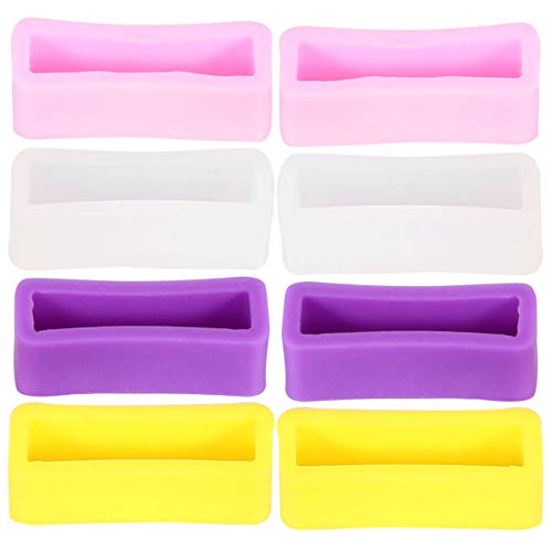 SHINEOFI 8 Stück Teiliges Silikon Uhrenband Ringe Set Bewegliche Schlaufen für Armbänder Zitronengelb und Transparent für Damen und Herren Praktische Uhrenzubehörteile von SHINEOFI