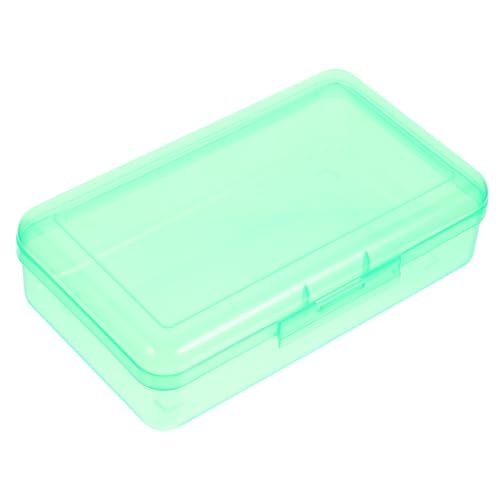 SHINEOFI Aufbewahrungsbox für Schreibwaren durchsichtige Boxen Pencil case Transparente Box Pencil Box rechenmäppchen ästhetisch farbig Fall Federmäppchen Kunststoff Plastikbehälter Green von SHINEOFI