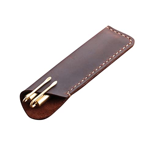 SHINEOFI Eleganter Handgefertigter Stifthalter Aus Leder Stiftaufbewahrungstasche Für Schule Büro Und Reisen von SHINEOFI