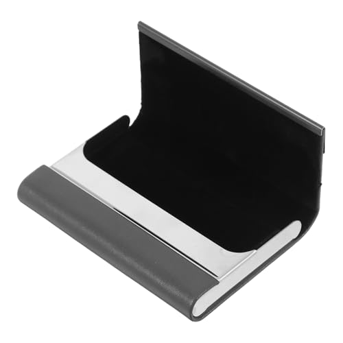 SHINEOFI Elegantes Kartenetui Aus Kunstleder Aus Edelstahl Im Minimalistischen Design Für Visiten- Und Kreditkarten Sowie Kleine Geldscheine von SHINEOFI