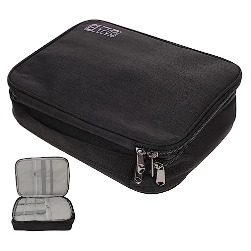 SHINEOFI Elektronische Aufbewahrungstasche für Kabel und Zubehör Wasserdichter Organizer für Handys Ladegeräte und Mehr Multifunktionale Reisetasche aus Strapazierfähigem Polyester Schwarz von SHINEOFI