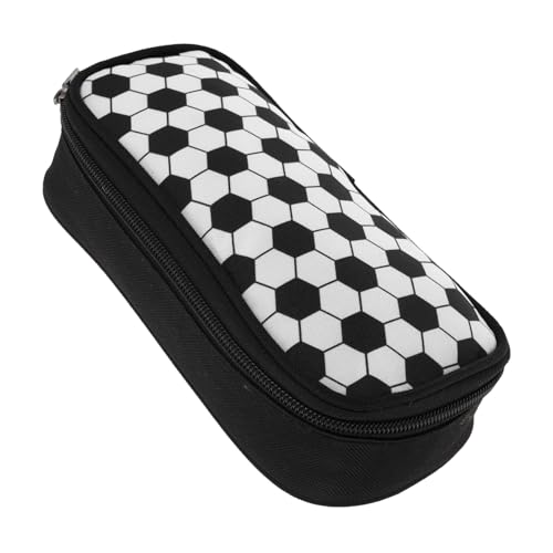 SHINEOFI Fußball-Federmäppchen Schreibtischstift Organizer Kinderstiftbeutel Make-up-Bleistiftbeutel Schulbürobedarf Teenager -Bleistiftorganisator Großer Bleistiftbeutel Polyester von SHINEOFI