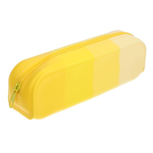 SHINEOFI Große Kapazität Silikon Federmäppchen Reißverschluss Multifunktional Organizer Für Schule Make Up Zubehör Reise Schreibwaren Tasche Gelb von SHINEOFI
