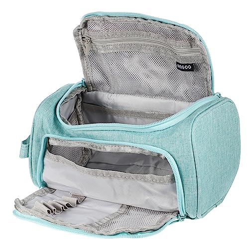 SHINEOFI Große Kapazität Stiftetasche Multifunktionale Schreibwaren Tasche Verschleißfeste Stifttasche Mit Reißverschluss Make up Pinsel Aufbewahrung Mintgrün von SHINEOFI